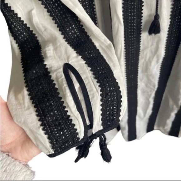 J.CREW Tie Neck Bow & Tie Traditional Romanian Style Dress Size Medium - Picture 6 of 14